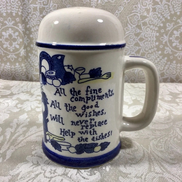 Vintage Ceramic Handled Large Salt and Pepper Shakers - Made in Japan - Picture 6 of 8